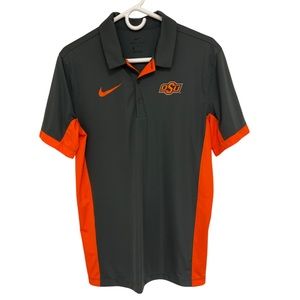 Nike NCAA OSU Polo Dri-Fit Adult Small Gray & Orange